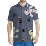 Cartoon Voodoo Doll Print Men's Polo Shirt