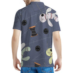 Cartoon Voodoo Doll Print Men's Polo Shirt