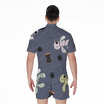 Cartoon Voodoo Doll Print Men's Rompers