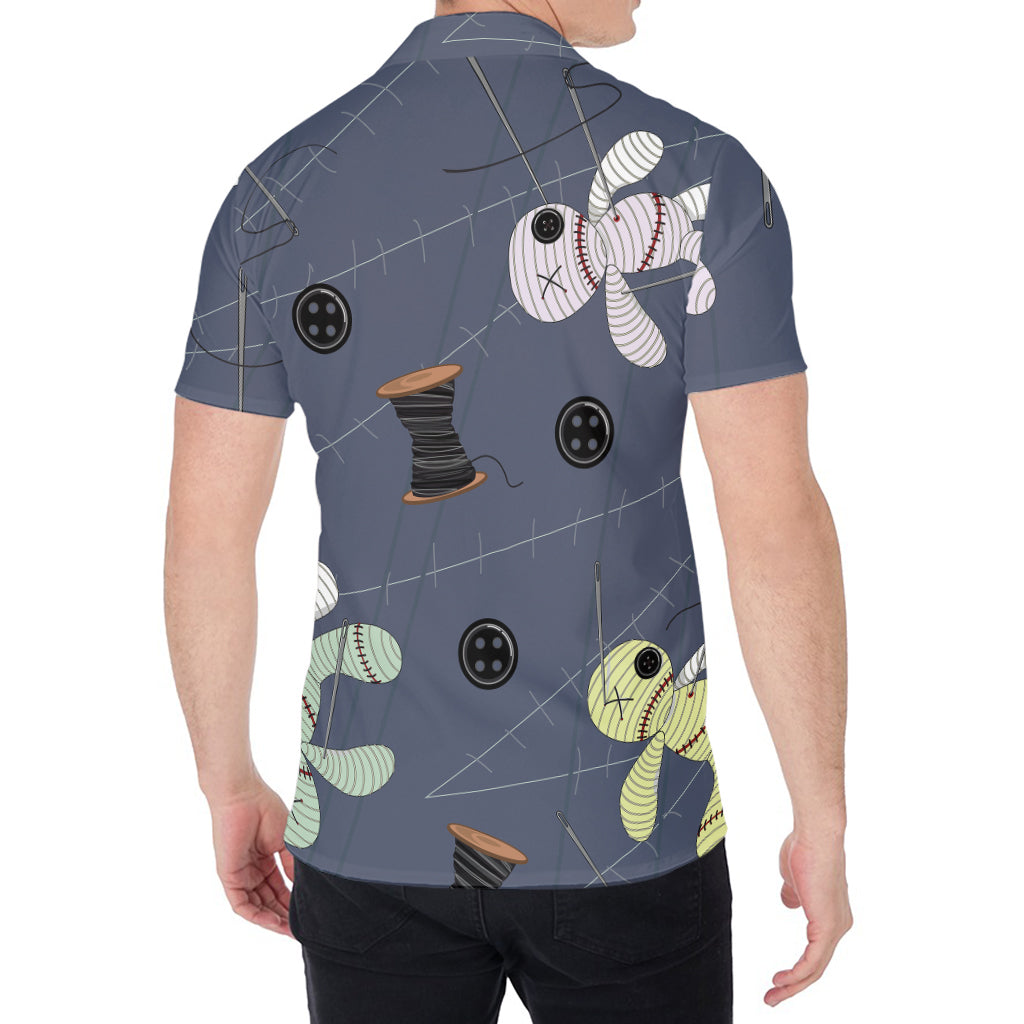 Cartoon Voodoo Doll Print Men's Shirt