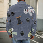 Cartoon Voodoo Doll Print Men's Shirt Jacket