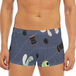 Cartoon Voodoo Doll Print Men's Short Boxer Briefs