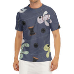 Cartoon Voodoo Doll Print Men's Short Sleeve Rash Guard