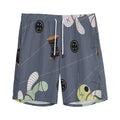 Cartoon Voodoo Doll Print Men's Athletic Shorts