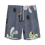 Cartoon Voodoo Doll Print Men's Sports Shorts