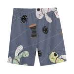Cartoon Voodoo Doll Print Men's Sports Shorts
