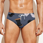 Cartoon Voodoo Doll Print Men's Swim Briefs