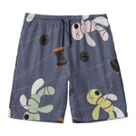 Cartoon Voodoo Doll Print Men's Swim Trunks