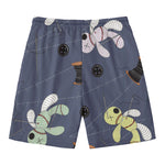 Cartoon Voodoo Doll Print Men's Swim Trunks