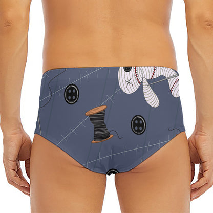 Cartoon Voodoo Doll Print Men's Triangle Swim Briefs