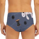 Cartoon Voodoo Doll Print Men's Triangle Swim Briefs