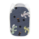Cartoon Voodoo Doll Print Mesh Laundry Hamper