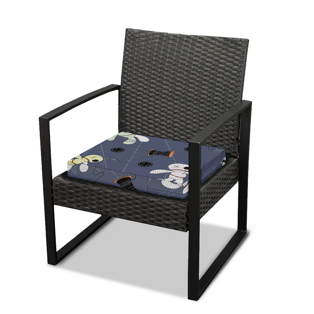Cartoon Voodoo Doll Print Outdoor Seat Cushion Cover