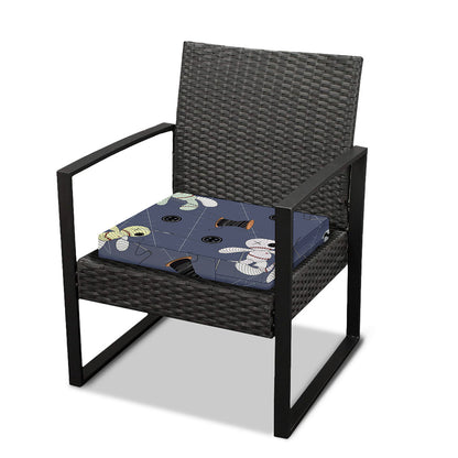 Cartoon Voodoo Doll Print Outdoor Seat Cushion Cover