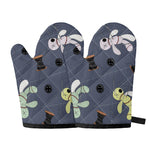 Cartoon Voodoo Doll Print Oven Mitts