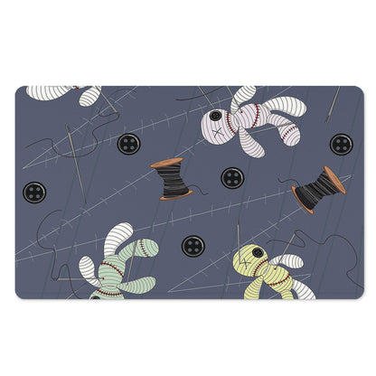Cartoon Voodoo Doll Print Polyester Doormat