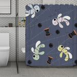Cartoon Voodoo Doll Print Polyester Shower Curtain