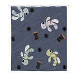 Cartoon Voodoo Doll Print Polyester Shower Curtain