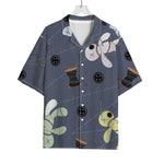 Cartoon Voodoo Doll Print Rayon Hawaiian Shirt