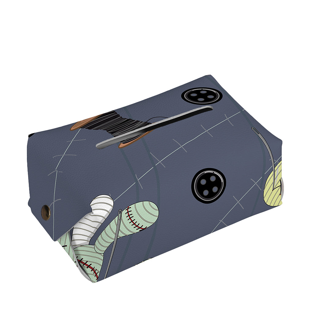 Cartoon Voodoo Doll Print Rectangle Tissue Box Cover