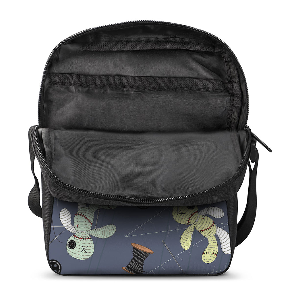 Cartoon Voodoo Doll Print Rectangular Crossbody Bag