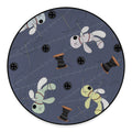 Cartoon Voodoo Doll Print Round Floor Mat