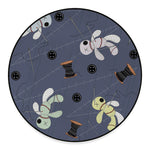 Cartoon Voodoo Doll Print Round Floor Mat