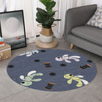Cartoon Voodoo Doll Print Round Rug
