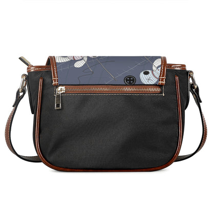 Cartoon Voodoo Doll Print Saddle Bag