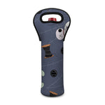 Cartoon Voodoo Doll Print Single Neoprene Wine Tote