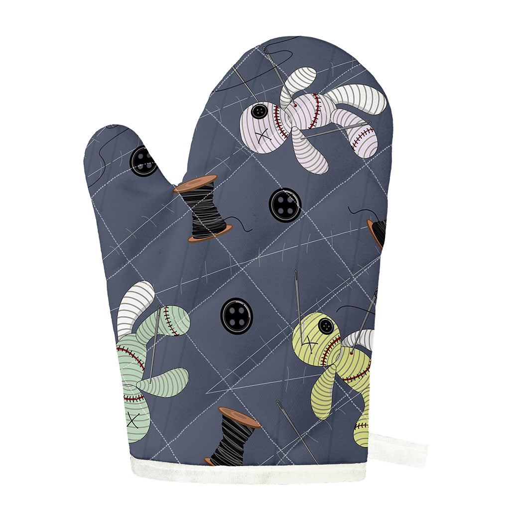 Cartoon Voodoo Doll Print Single Oven Mitt