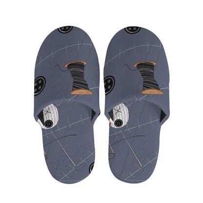 Cartoon Voodoo Doll Print Slippers