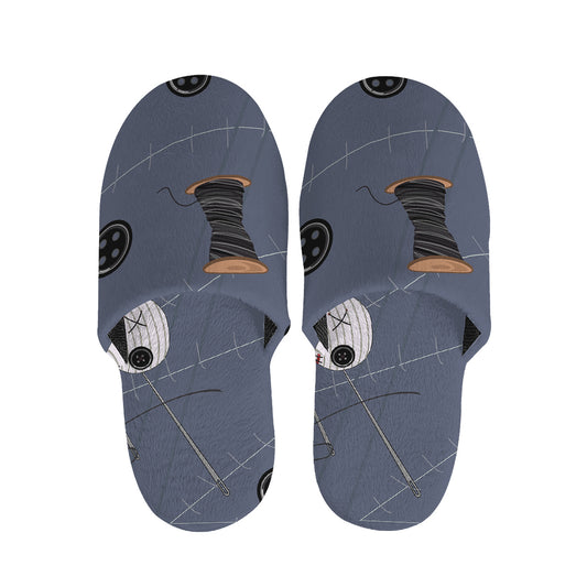 Cartoon Voodoo Doll Print Slippers
