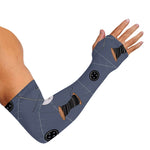 Cartoon Voodoo Doll Print Sun Protection Arm Sleeves