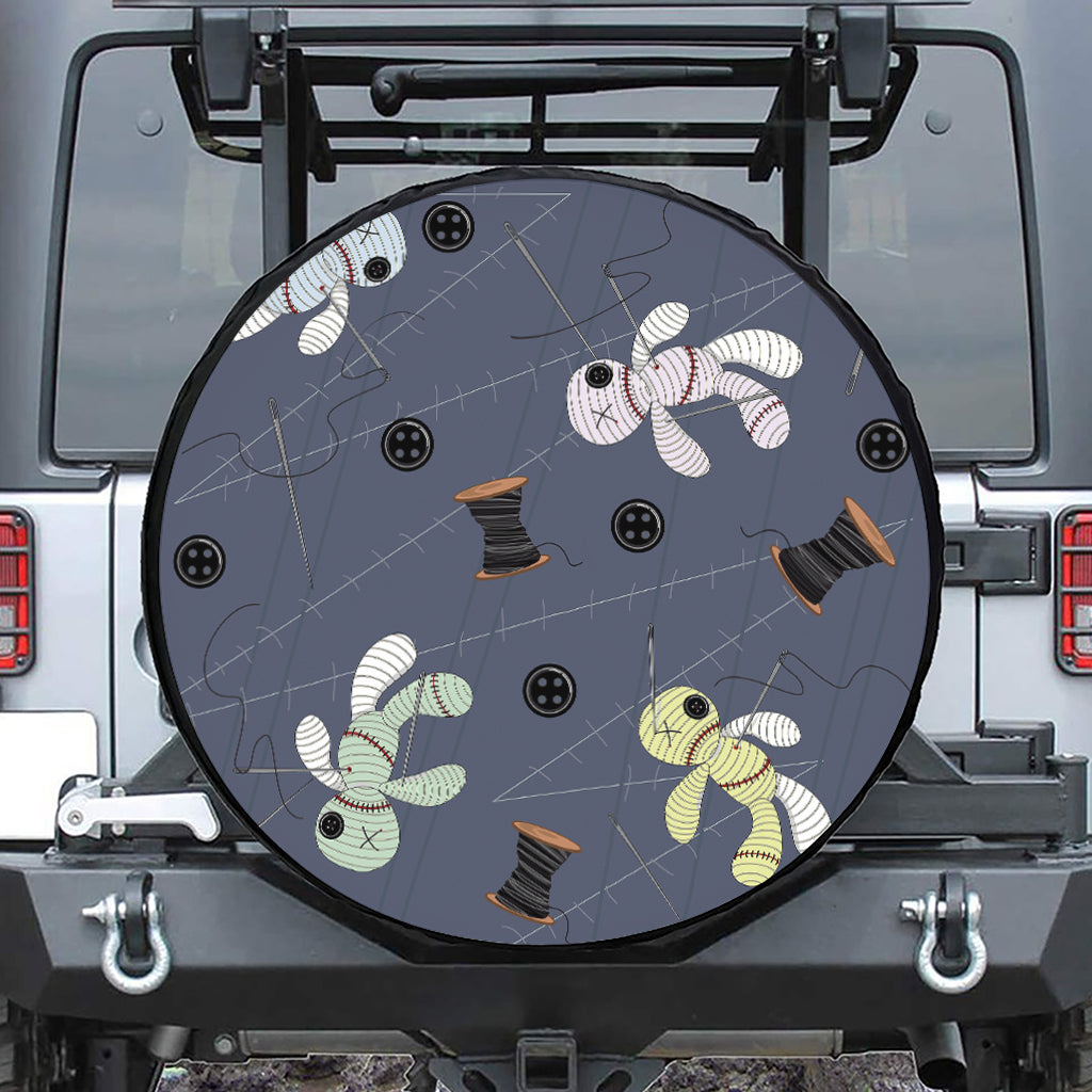 Cartoon Voodoo Doll Print Tire Cover