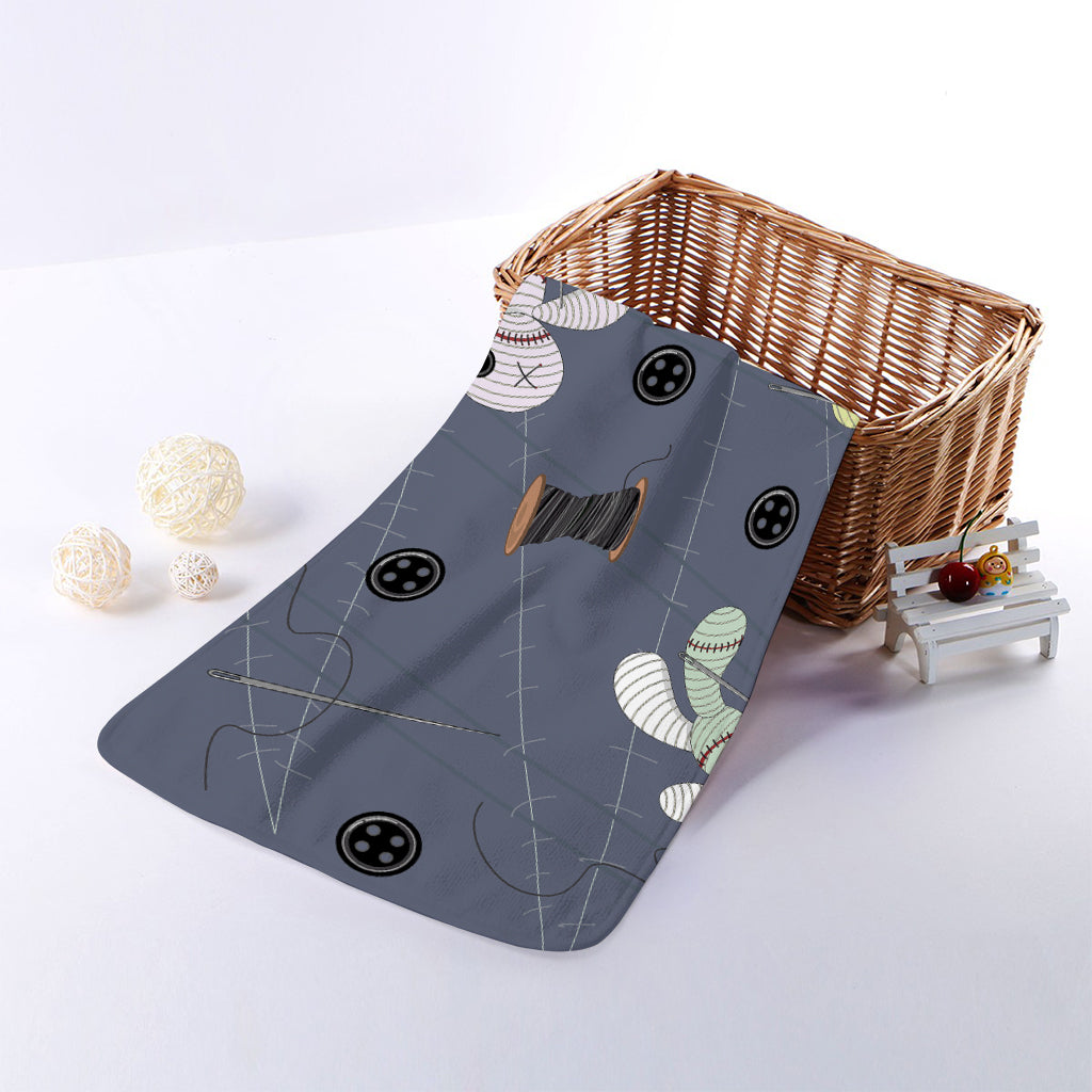 Cartoon Voodoo Doll Print Towel
