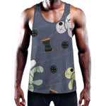 Cartoon Voodoo Doll Print Training Tank Top
