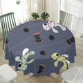 Cartoon Voodoo Doll Print Waterproof Round Tablecloth