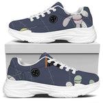 Cartoon Voodoo Doll Print White Chunky Shoes