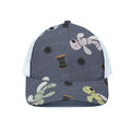 Cartoon Voodoo Doll Print White Mesh Trucker Hat
