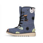 Cartoon Voodoo Doll Print Winter Boots