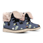 Cartoon Voodoo Doll Print Winter Boots