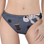 Cartoon Voodoo Doll Print Women's Thong