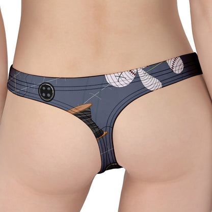 Cartoon Voodoo Doll Print Women's Thong