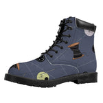 Cartoon Voodoo Doll Print Work Boots