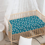 Cartoon White Shark Pattern Print Baby Crib Sheet