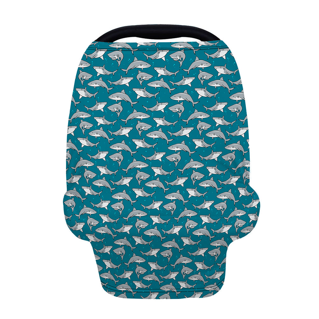 Cartoon White Shark Pattern Print Baby Seat Cover