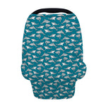 Cartoon White Shark Pattern Print Baby Seat Cover