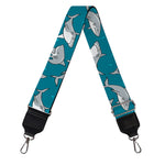Cartoon White Shark Pattern Print Bag Strap