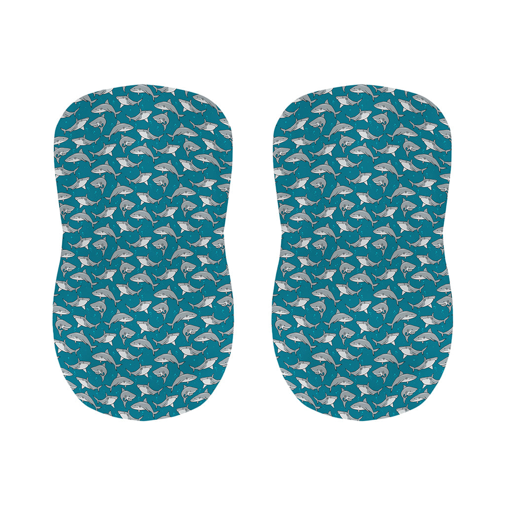 Cartoon White Shark Pattern Print Bar Stool Covers